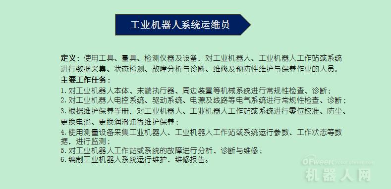 工业机器人系统运维员